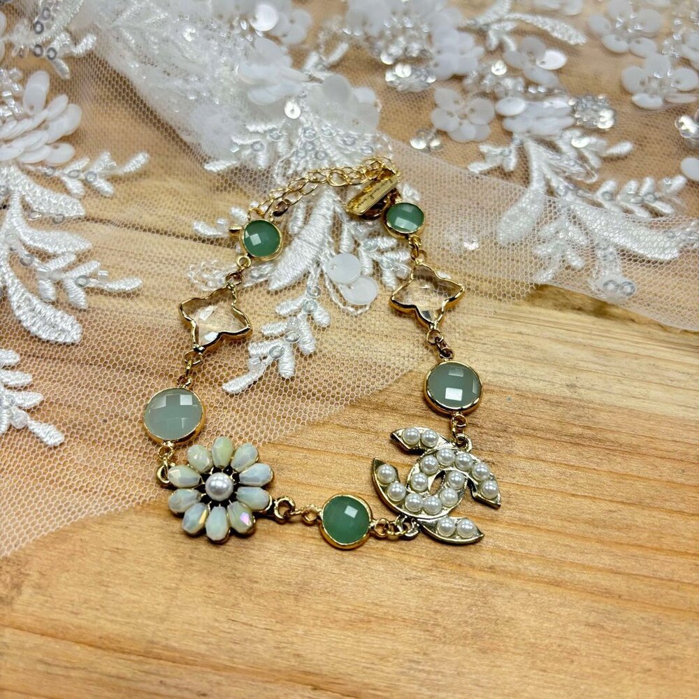 Upcycled Pearl Chanel Bracelet